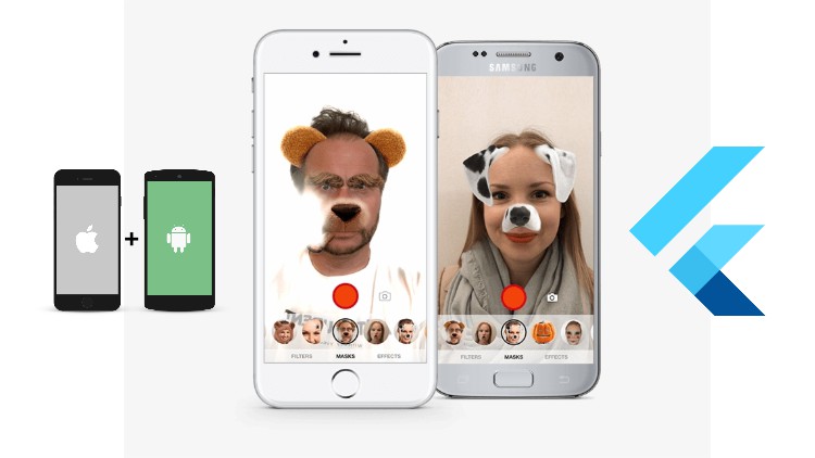 Build Flutter AR & AI Face Filters App like Snapchat Filters Course Make Flutter Android & iOS Augmented Reality AI & AR Face Masks Application like Snapchat & Instagram Filters Clone 2021