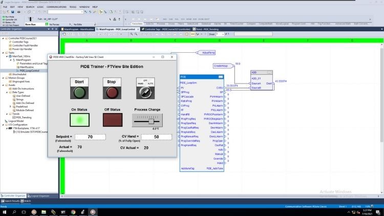 Allen Bradley PLC Training | PIDE Programming & PIDE Tuning Programming PIDE Process Loops & Simulation Trainer