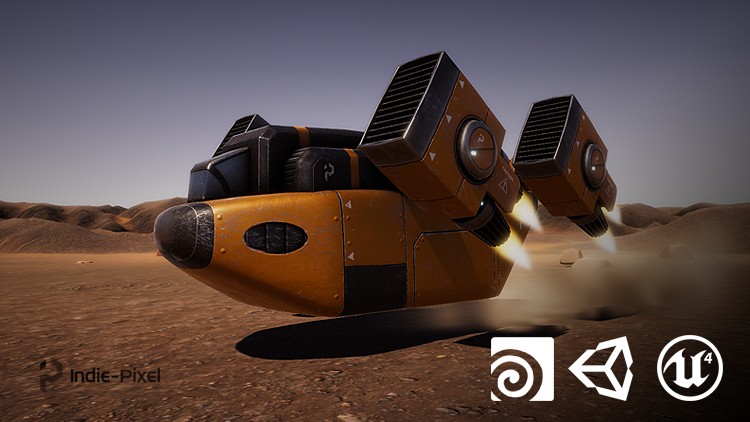 Vehicle Modeling in Houdini 16.5 - SciFi Dropship