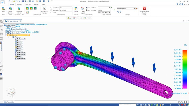 Solid Edge Simulation - Finite Element Analysis - Free Udemy Courses